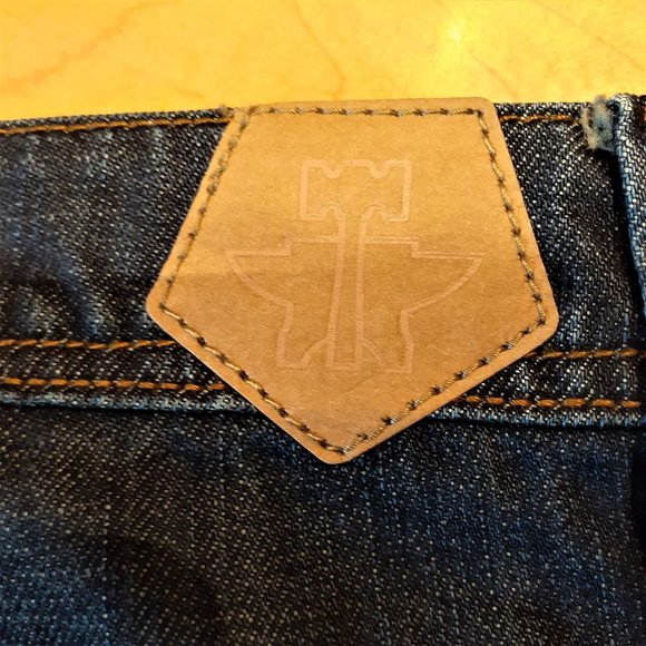 TIN HAUL Co Jean Skirt Women Distressed Size 30 Size M-L - Picture 4 of 9